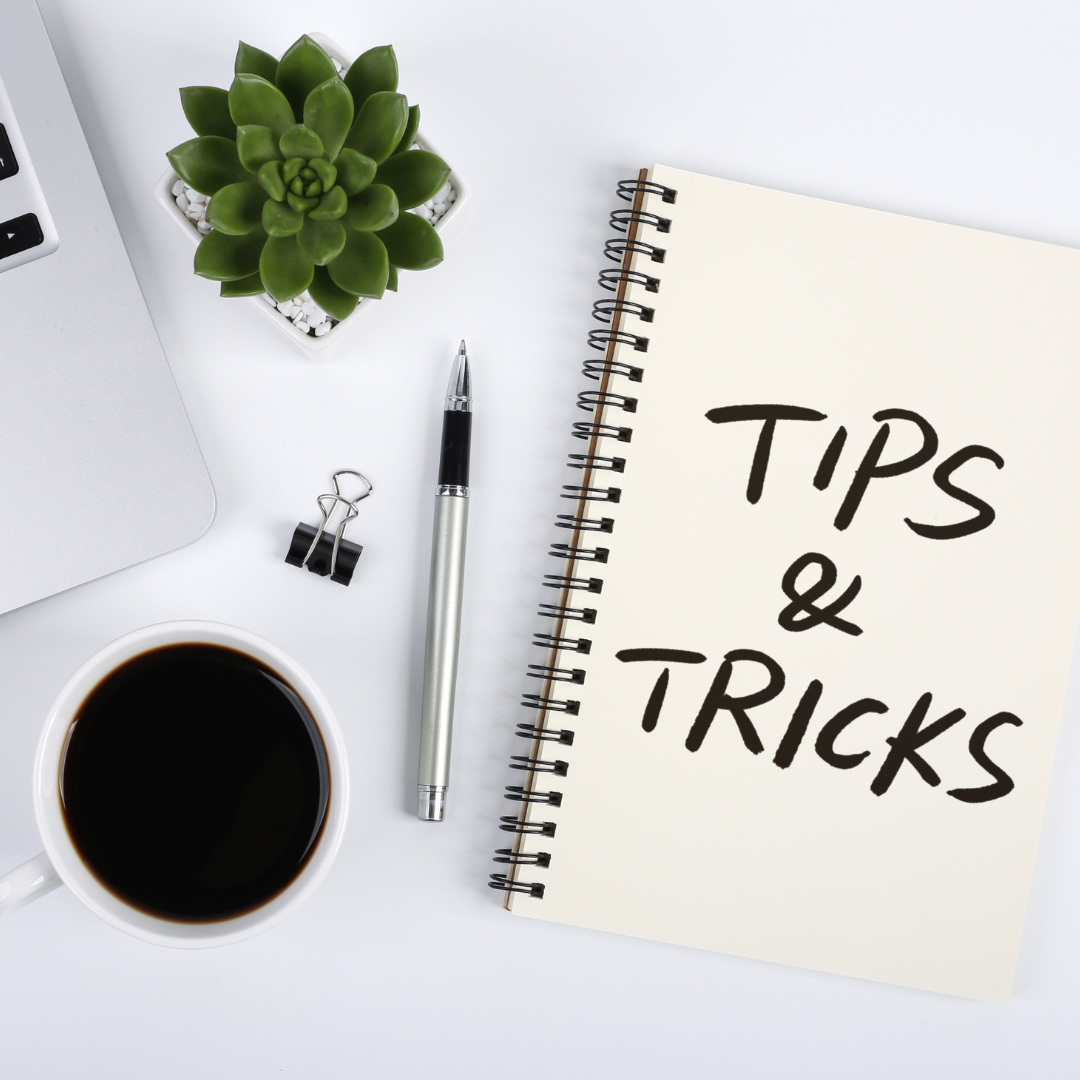 Open notebook with the words, "Tips & Tricks" to symbolize BigCommerce SEO strategies in the blog