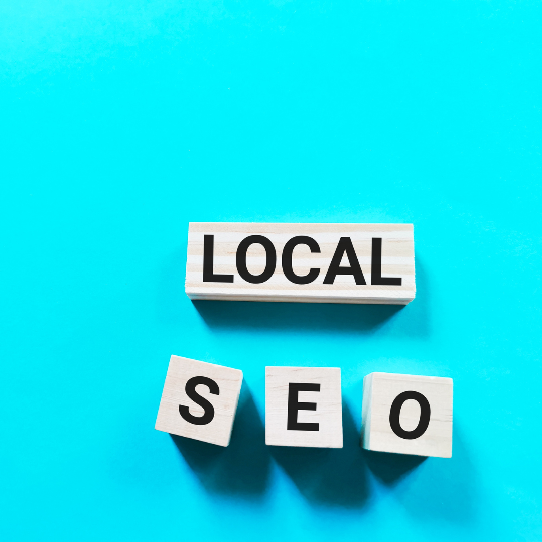 'local seo' spelled out in blocks to symbolize BigCommerce SEO specific to Southern Oregon