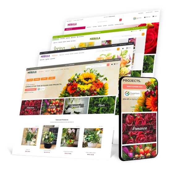 Epic Nebula Floral Theme Designs